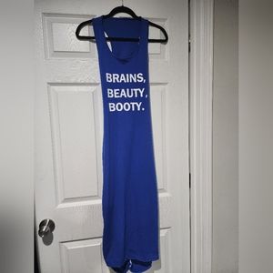 Royal Blue Logo Bodycon with the Back out Size M